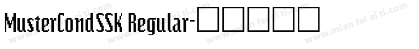 MusterCondSSK Regular字体转换